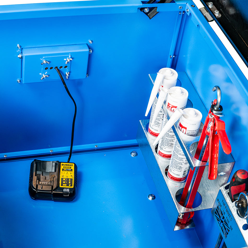 Toolbox sealant gun holder